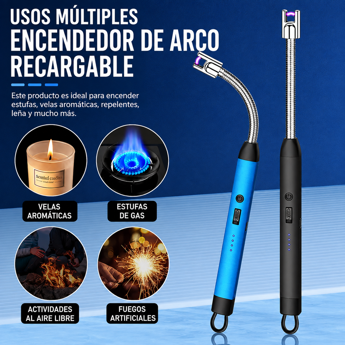 Encendedor Chispero Recargable USB V&H
