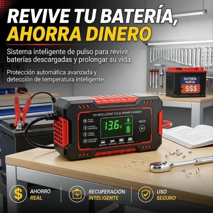 CARGADOR REPARADOR DE BATERIAS PARA AUTO V&H