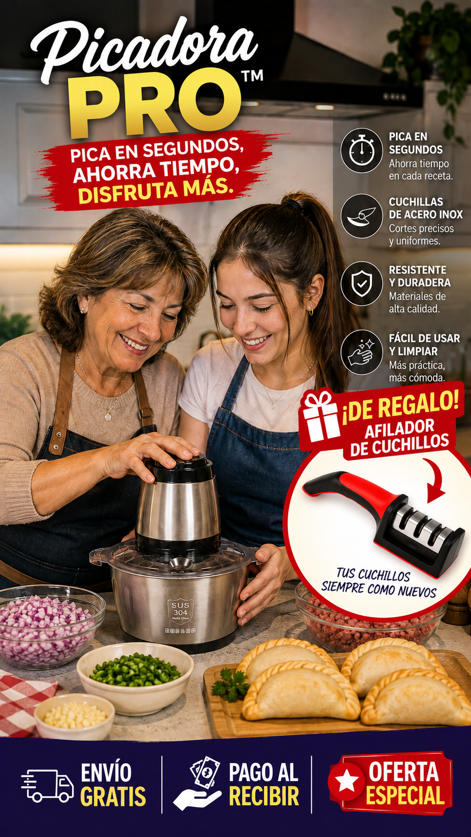 Picadora Pro™+ Afilador de cuchillos Sel