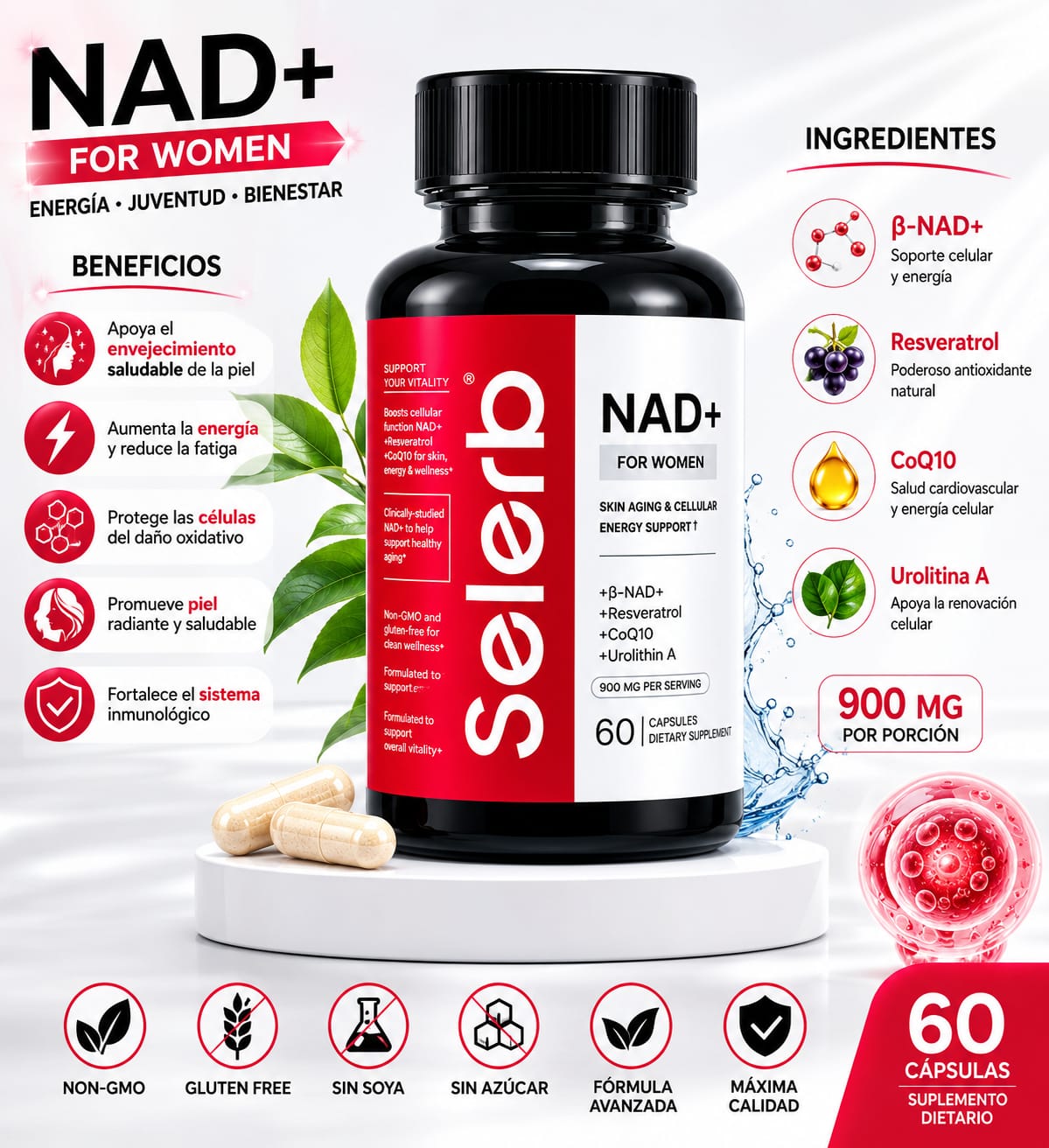NAD+ FOR WOMEN 60 CAPS