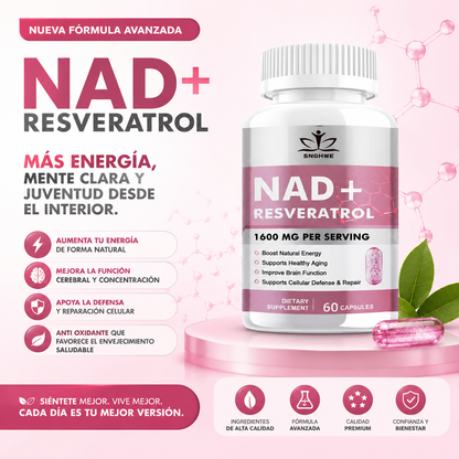 NAD+RESVERATROL 60 CAPSULAS
