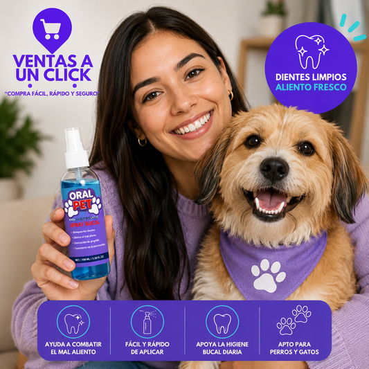 Oral Pet Spray Bucal Limpiador Mascotas