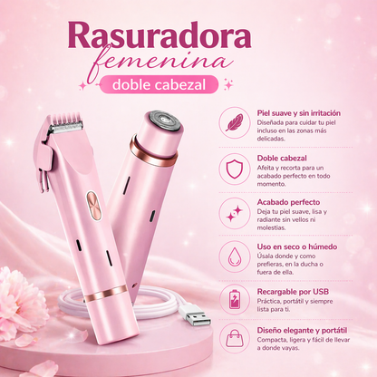 Rasuradora Femenina - Doble Cabezal…